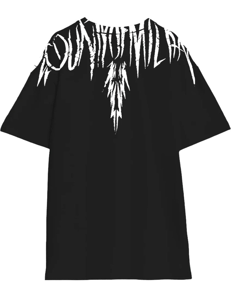 T-shirt Ali Stampa Logo Nero