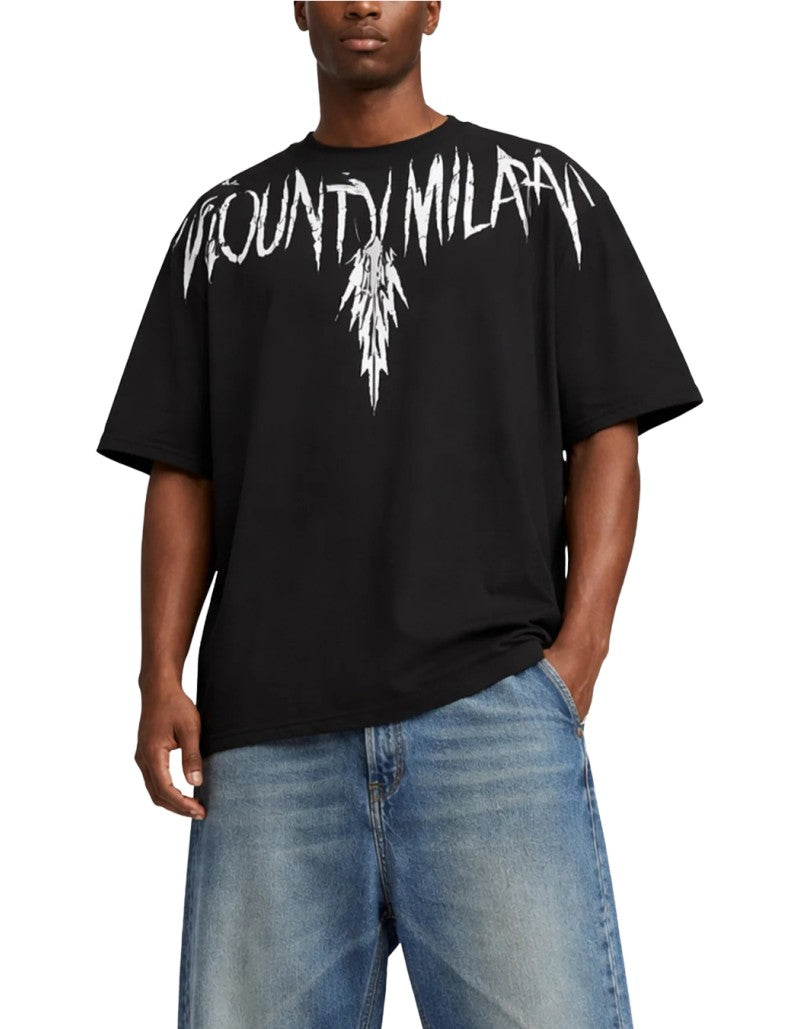 T-shirt Ali Stampa Logo Nero