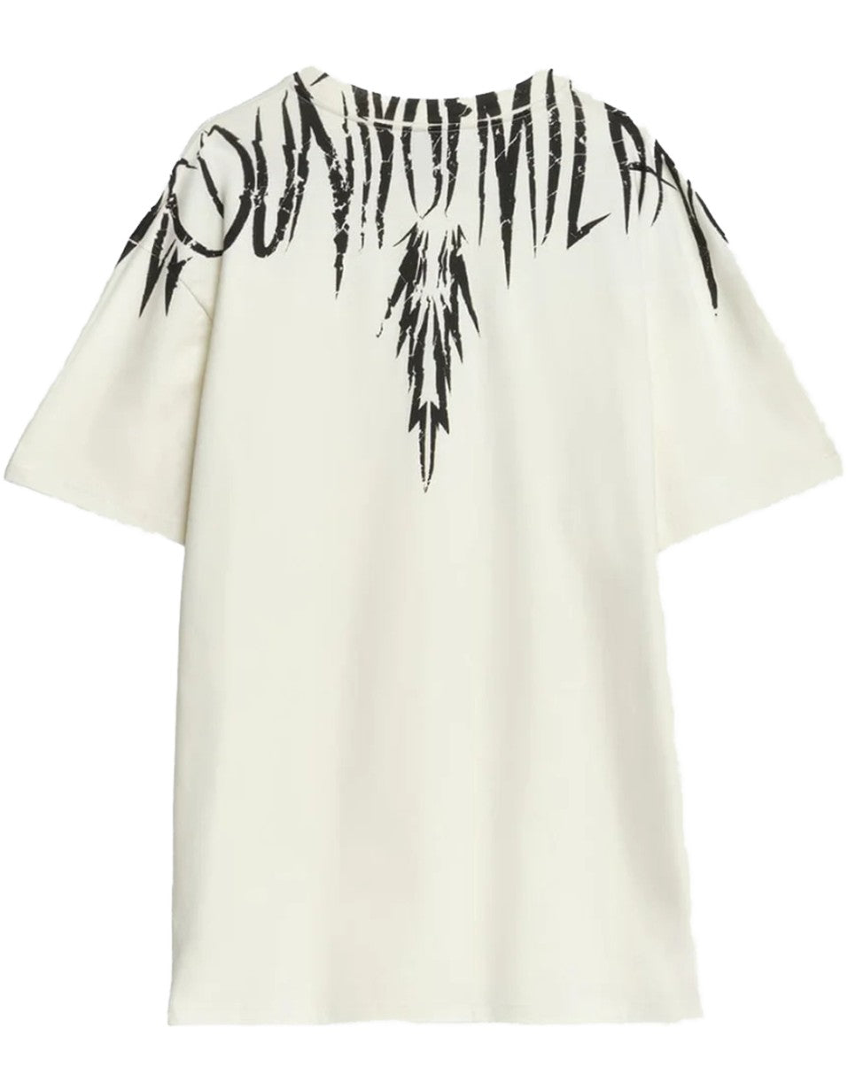 T-Shirt Ali Stampa Logo Bianco