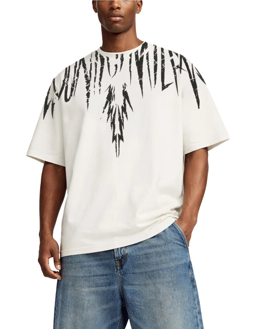 T-Shirt Ali Stampa Logo Bianco