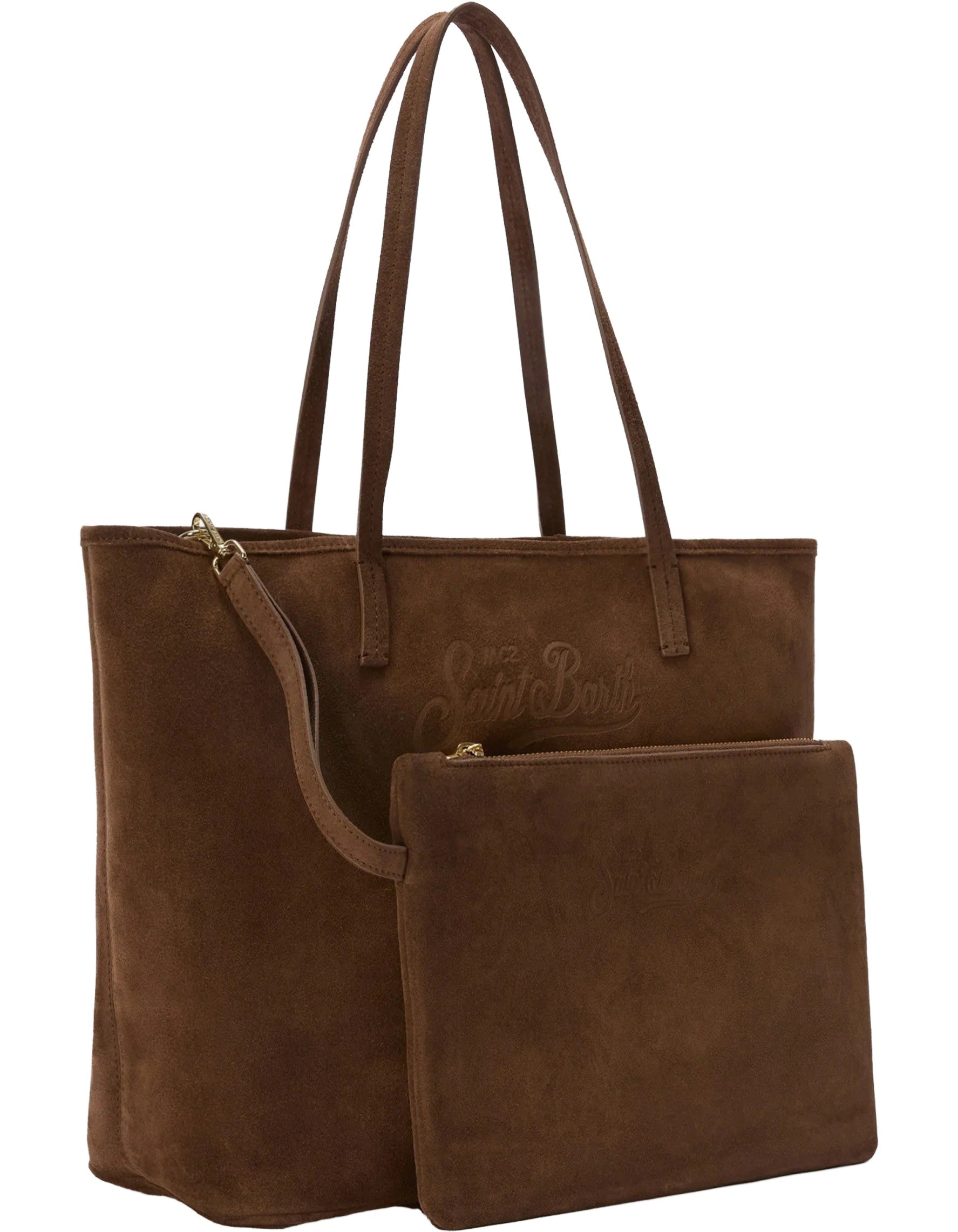 Borsa City Bag Suede Marrone