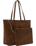 Borsa City Bag Suede Marrone