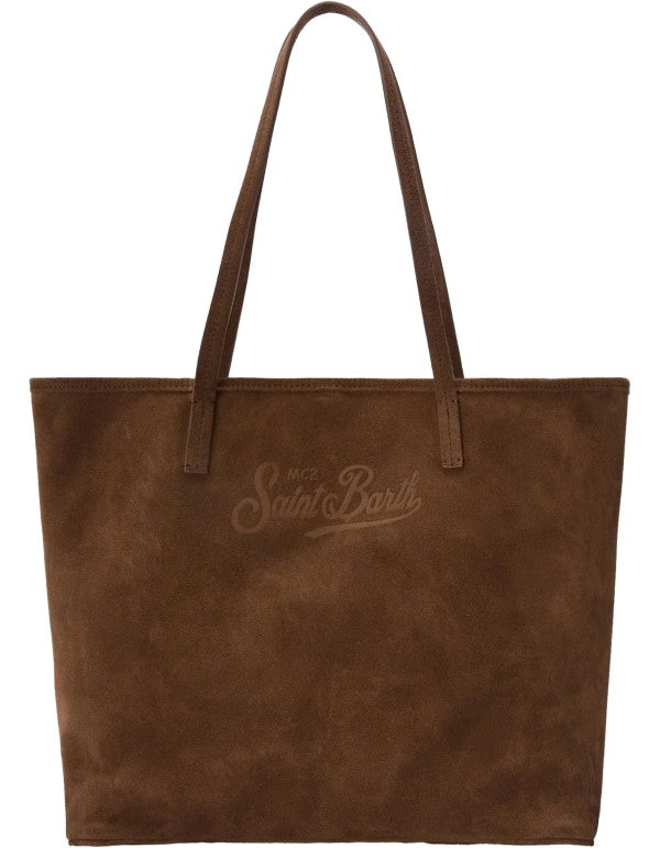Borsa City Bag Suede Marrone