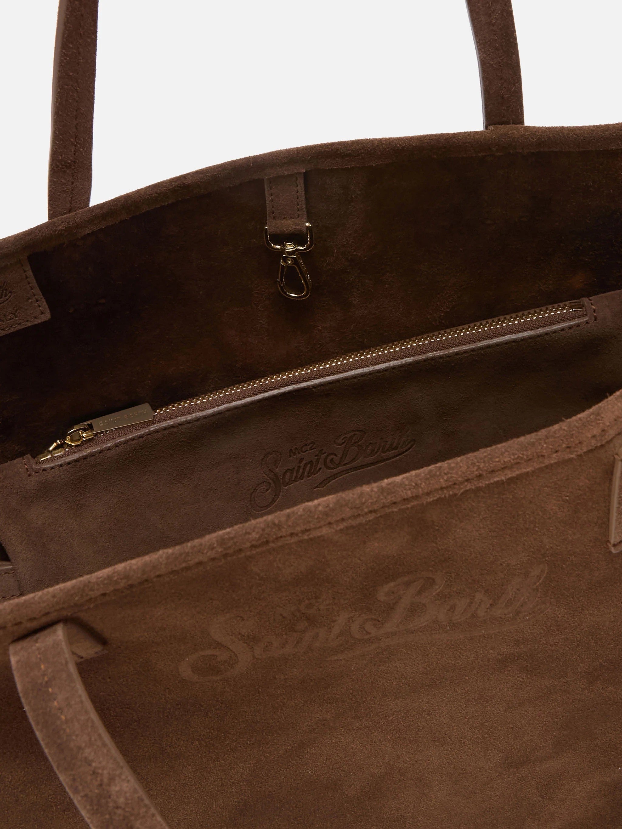Borsa City Bag Suede Marrone