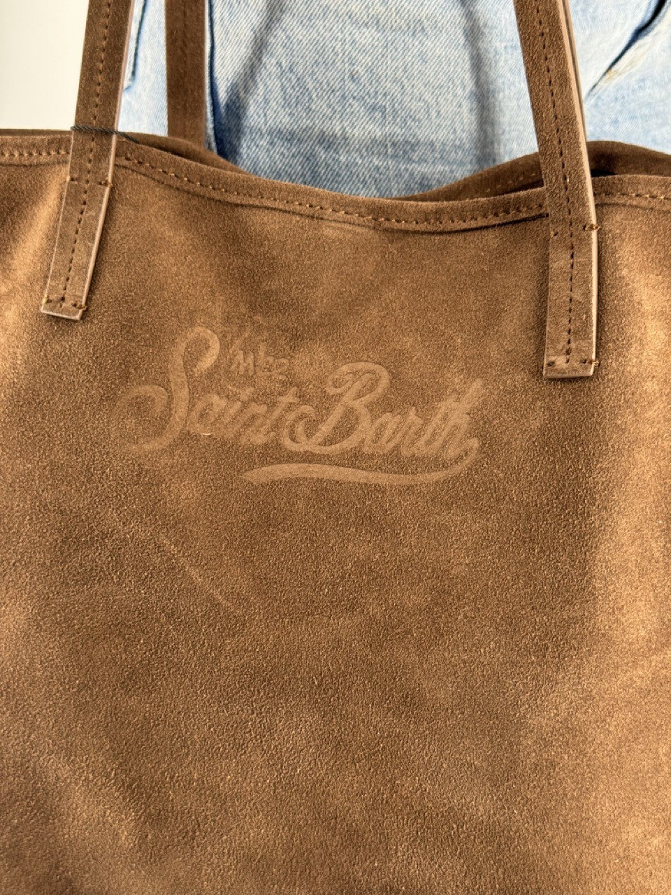 Borsa City Bag Suede Marrone