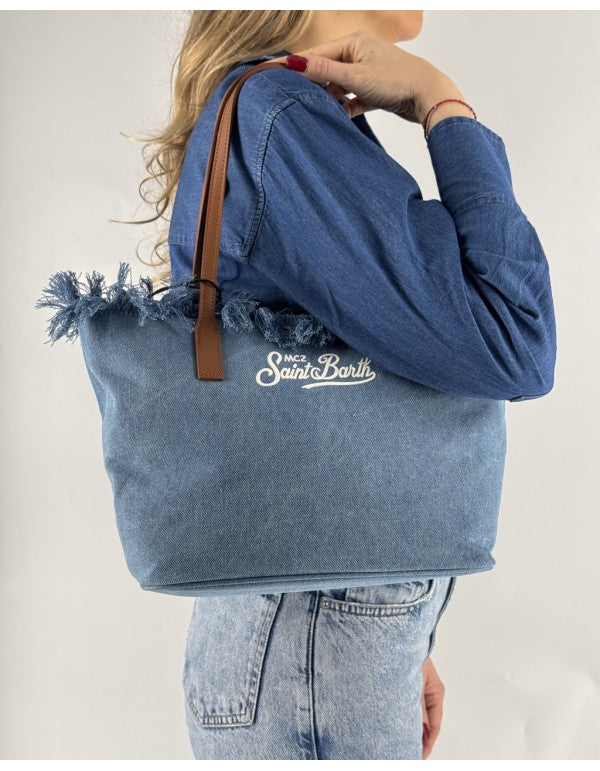 City Bag Mid Fringe Denim