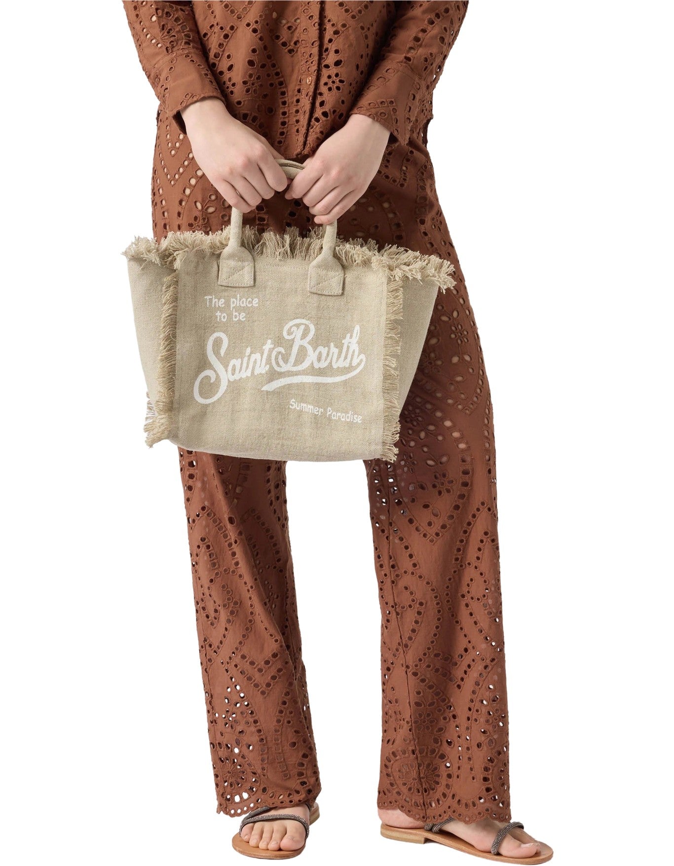 Colette Bag In Beige Linen