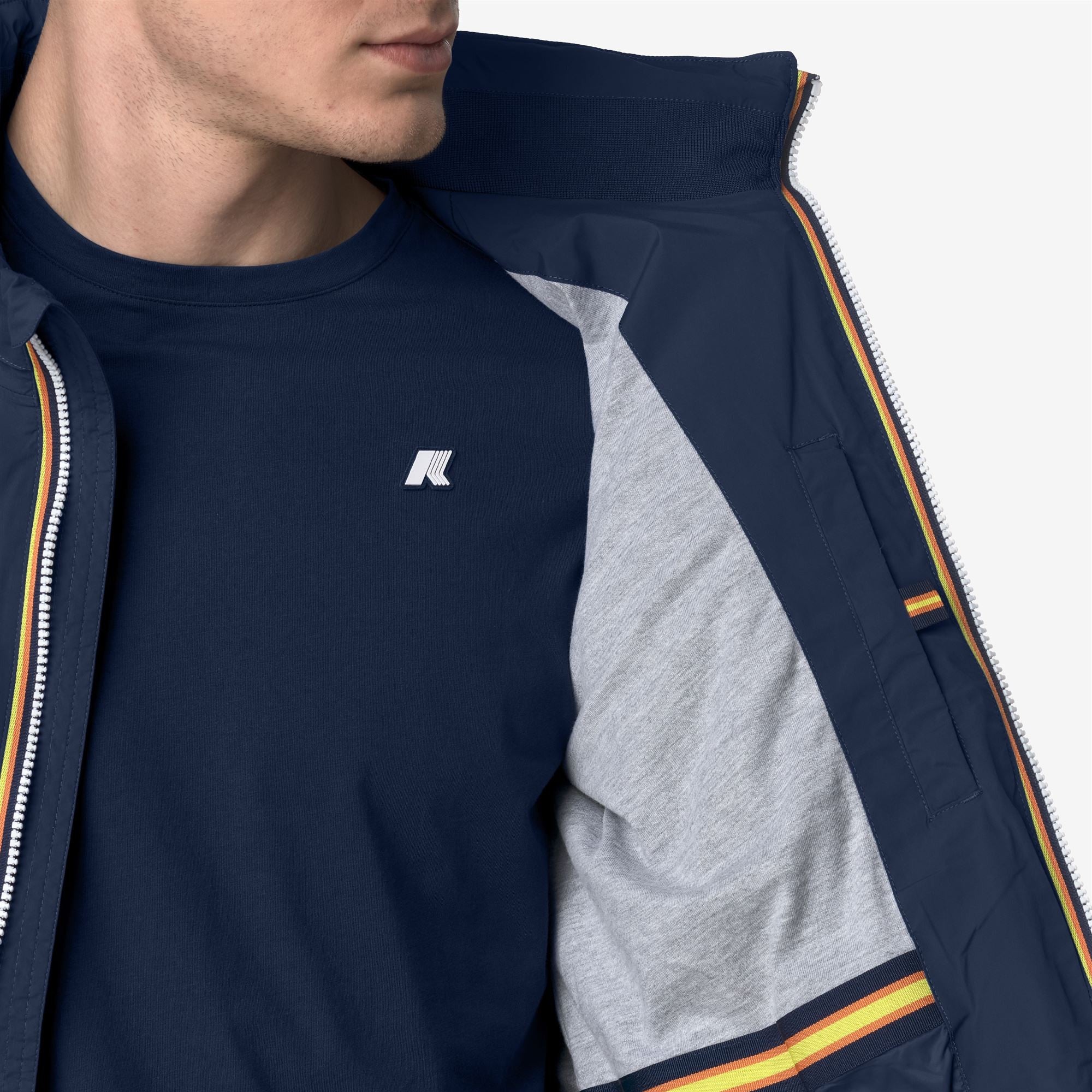 Amaury Stretch Nylon Jersey Blue Insignia Jacket