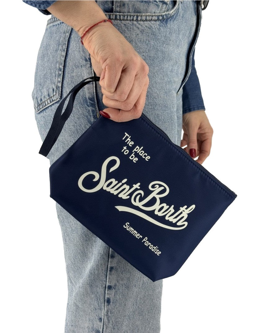 Aline Nylon 61 Blue Navy clutch bag
