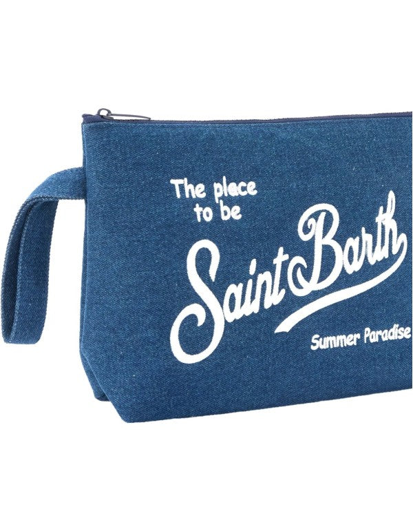 Aline Large Denim Clutch