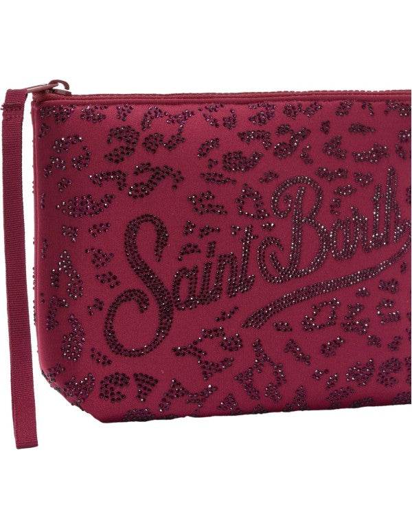 Aline Strass Leopard 45 clutch bag