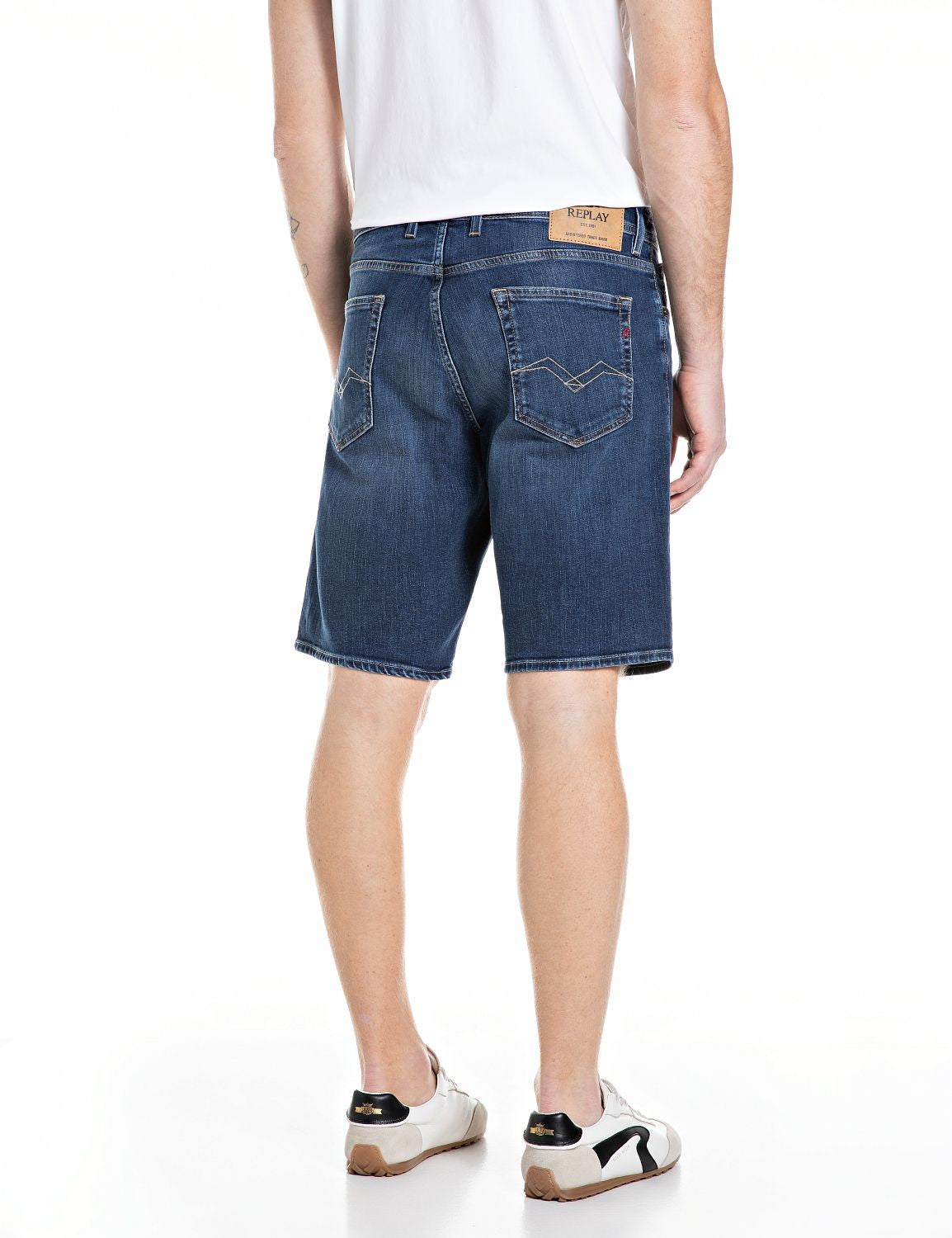 Bermuda Uomo Grover In Denim Stretch Scuro