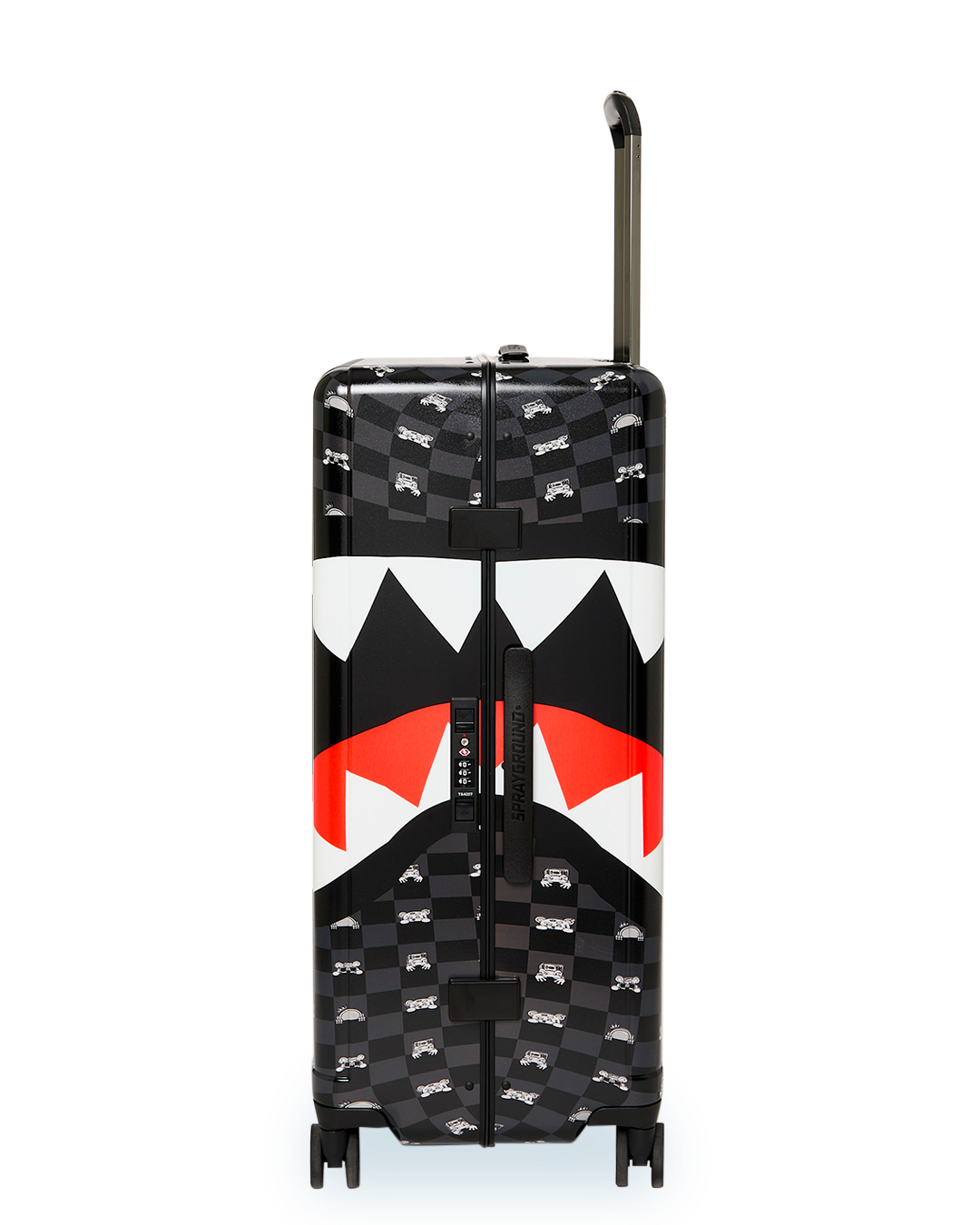 Gray Peeking Character Sketch Large Hard Luggage