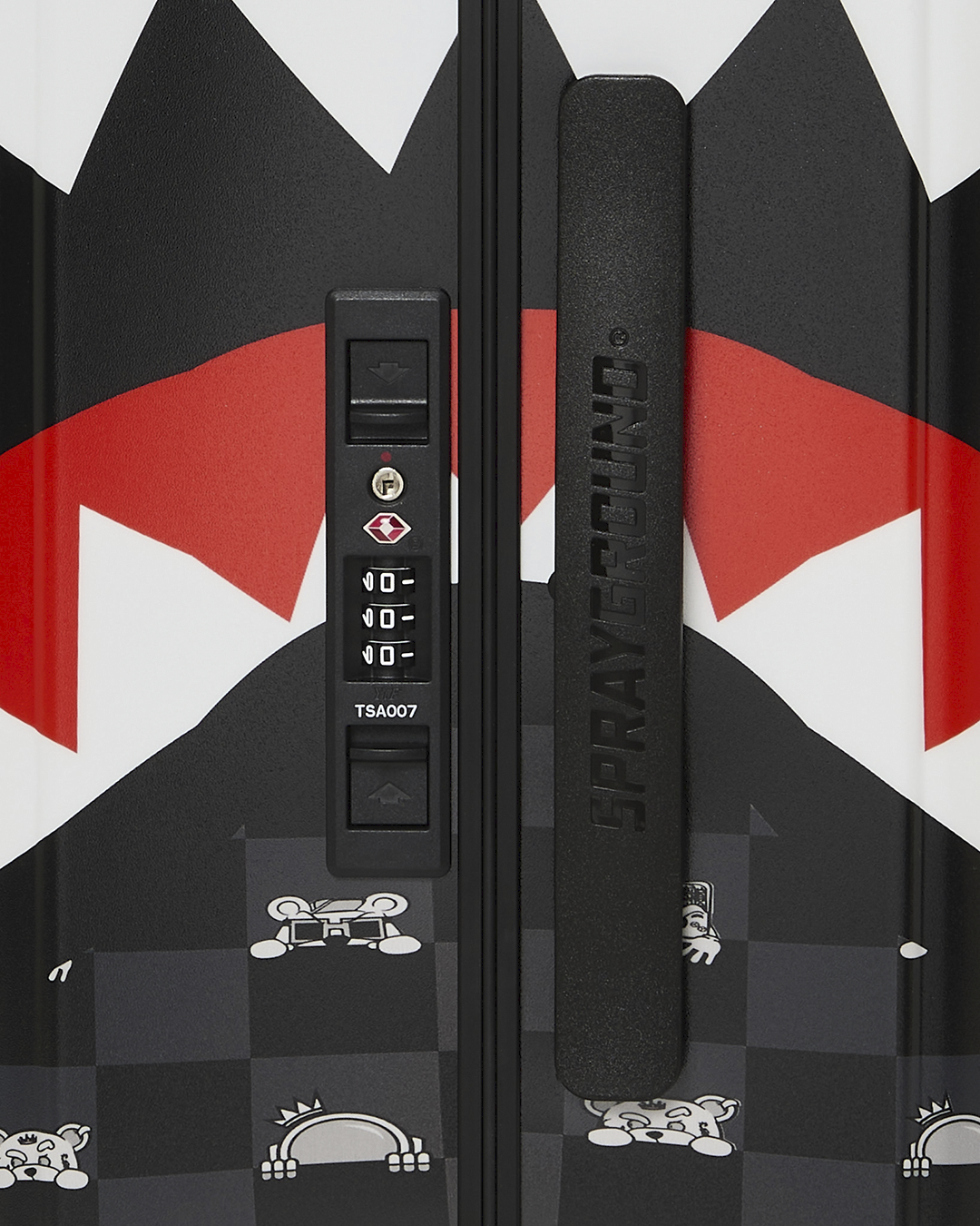 Gray Peeking Character Sketch Carry-on Hard Luggage