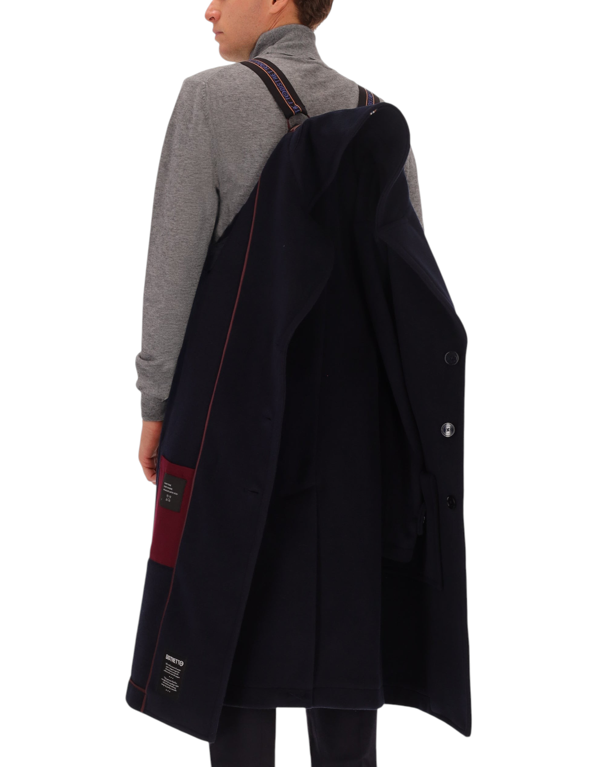 Distretto12 cappotto Manchester blu - interno