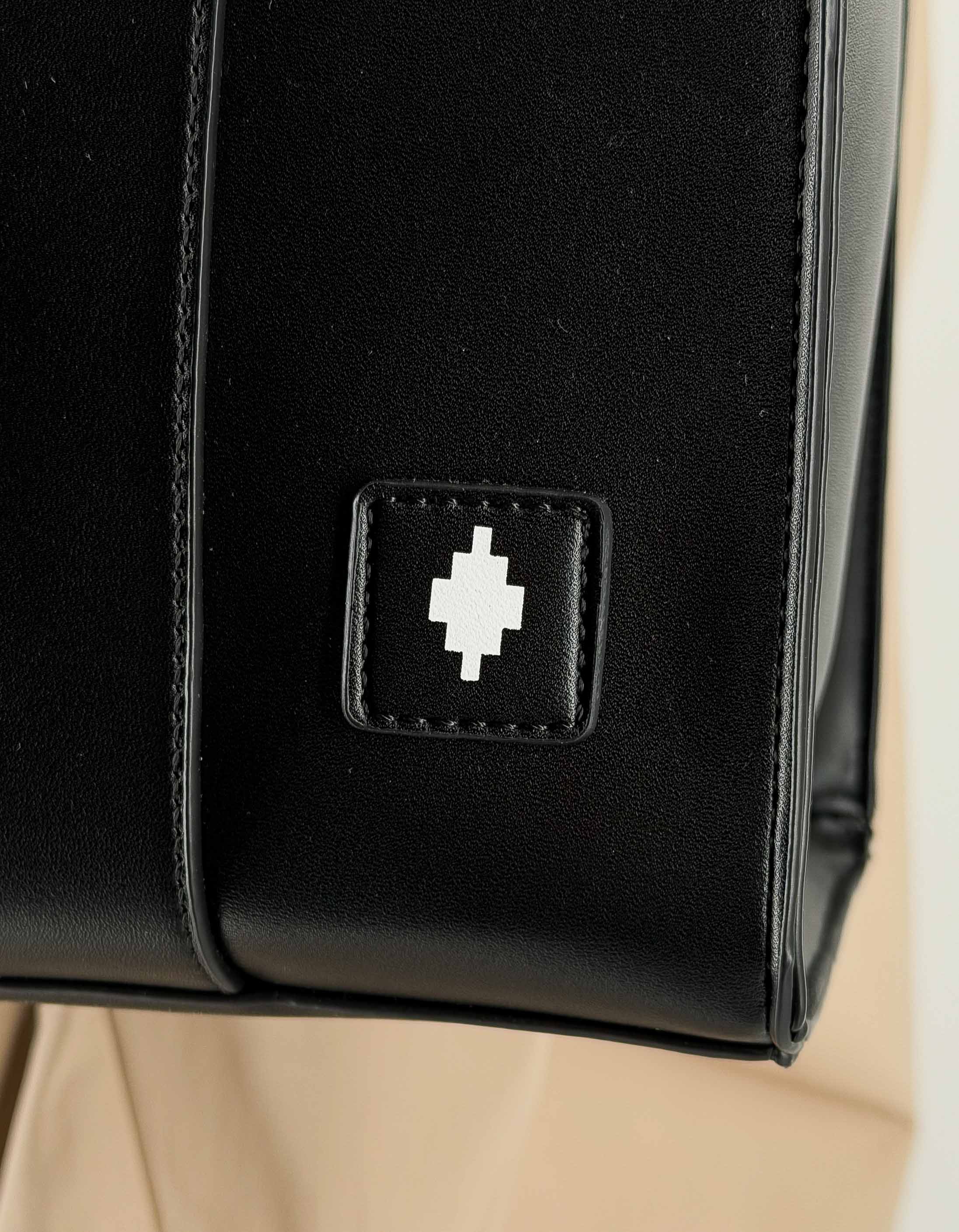 Borsa Medium Tote Bag Black / Leopard Wings