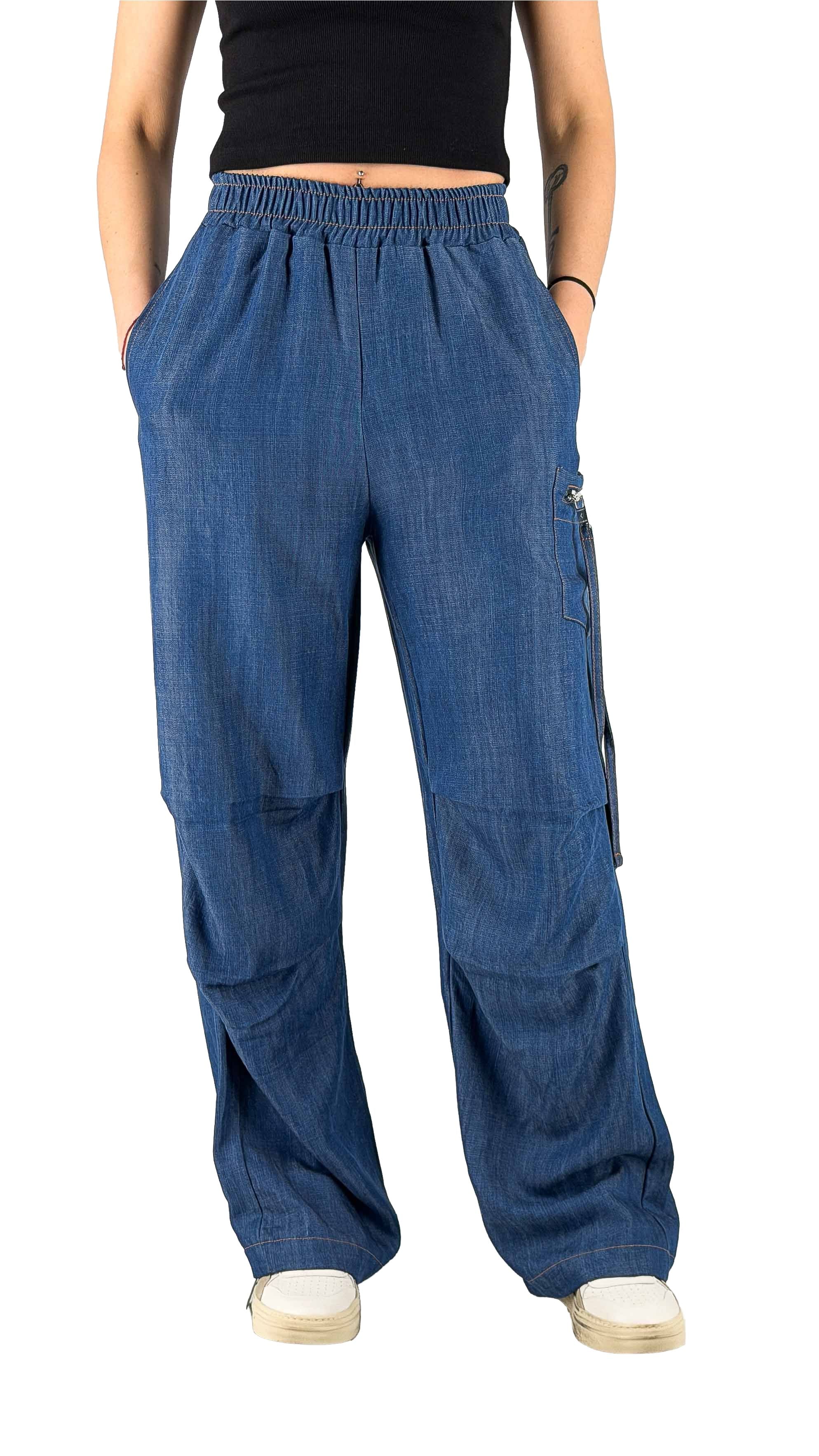 Pantalone Donna In Denim Lyocell