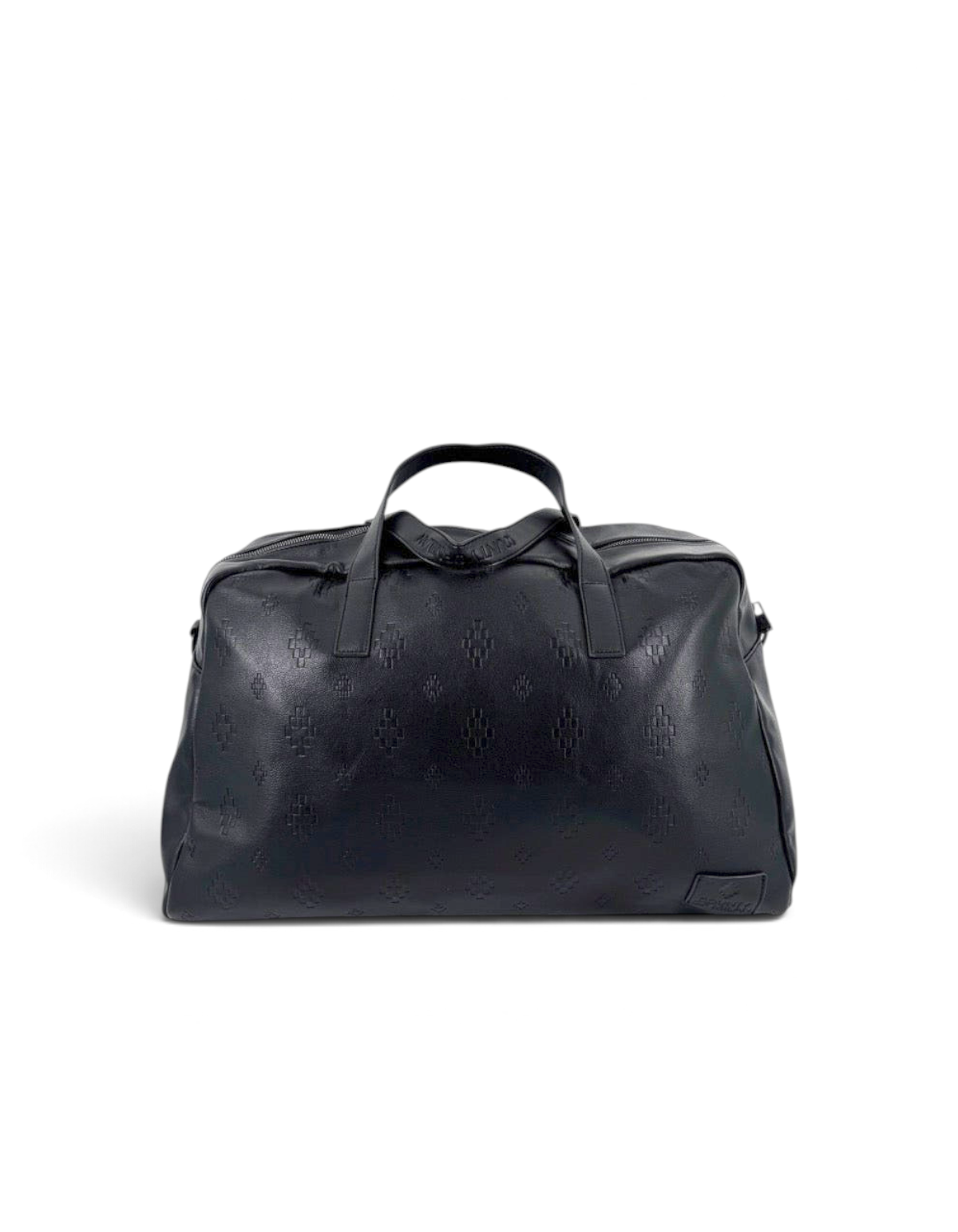 Borsone da viaggio DevidLabel Marcelo Burlon - County Of Milan nero con finitura textured e logo impresso