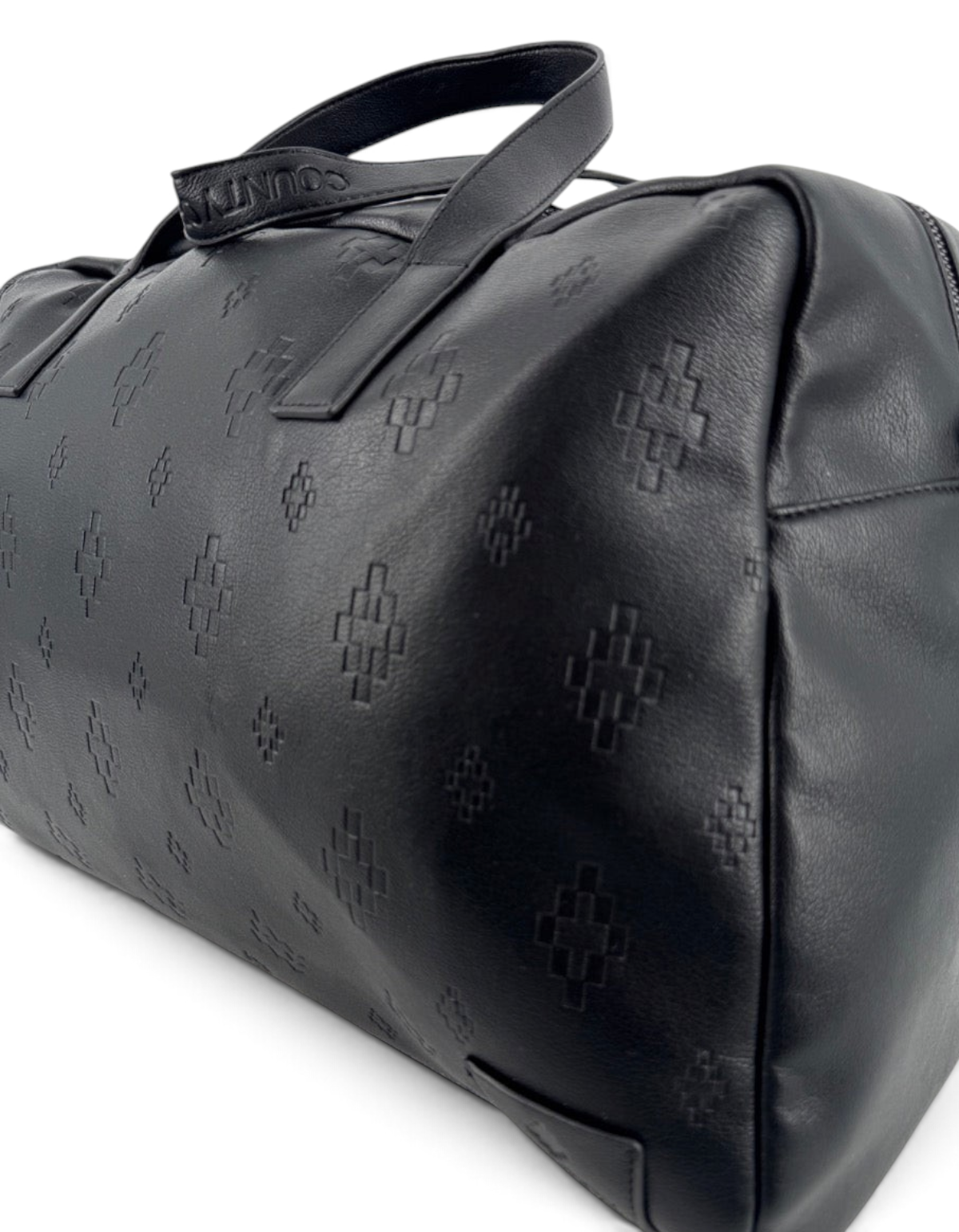 Borsone da viaggio DevidLabel Marcelo Burlon - County Of Milan nero con finitura textured e logo impresso