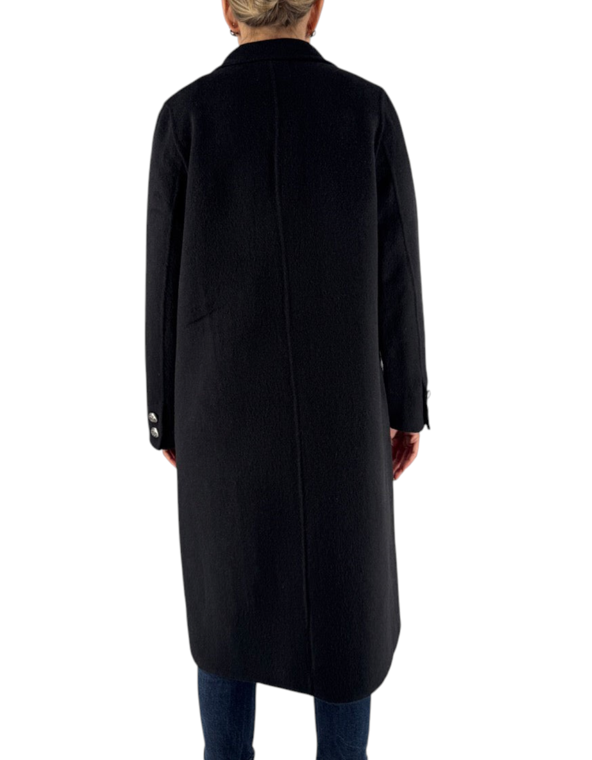 Front Street Cappotto Handmade donna in lana antracite - vista posteriore