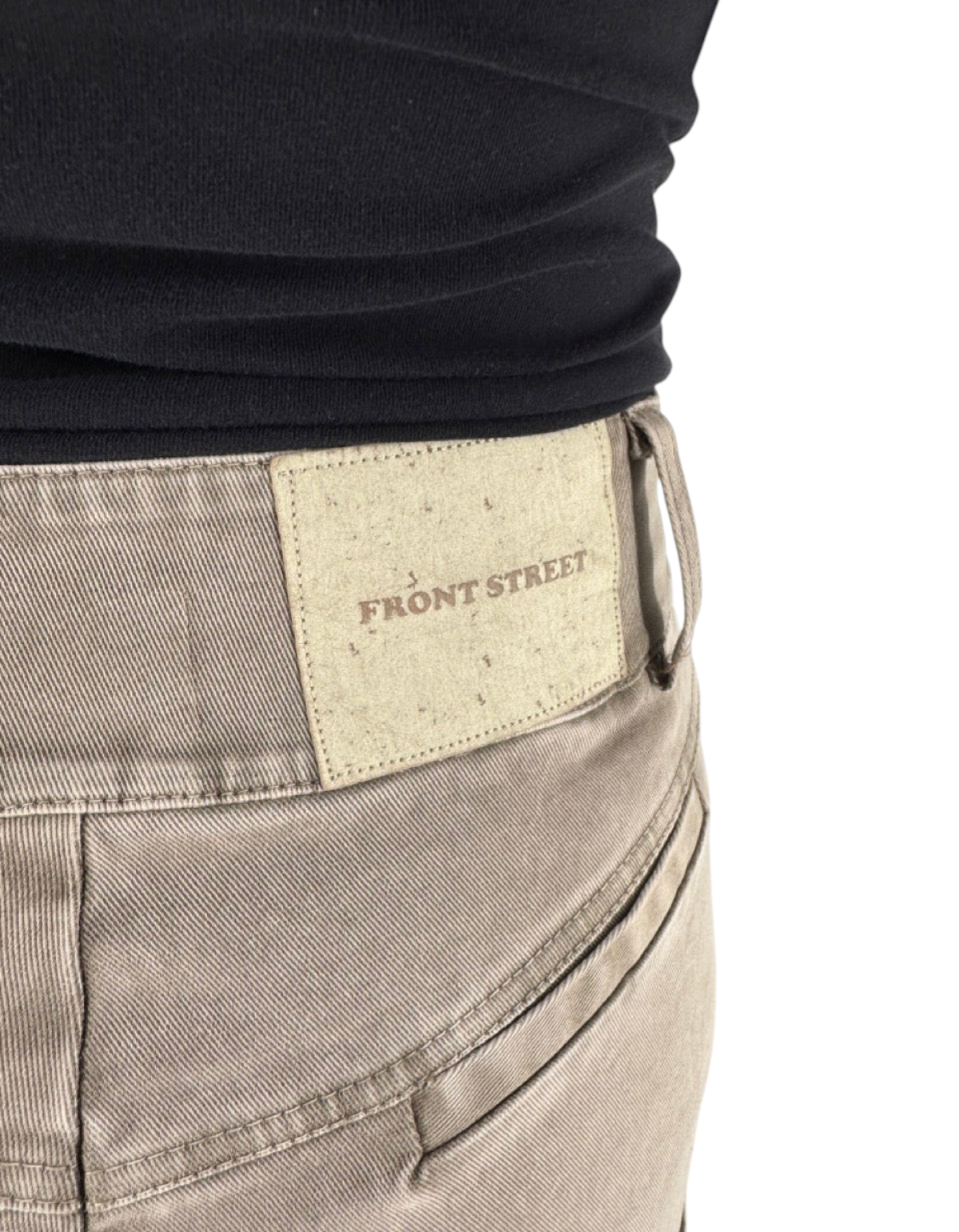 Front Street Pantalone Cargo Multi Pocket - dettaglio vita e costruzione posteriore