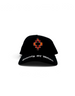 Cappellino baseball DevidLabel nero in cotone con logo a croce colorato e ricamo County Of Milan sulla visiera