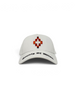 Cappellino baseball DevidLabel in cotone color latte con logo a croce colorato e ricamo County Of Milan sulla visiera