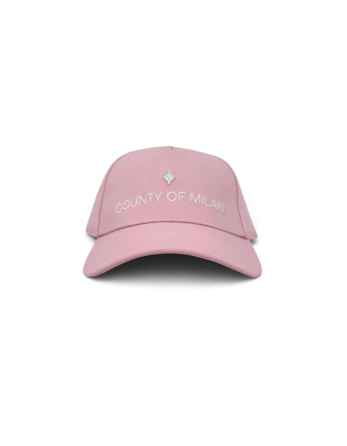 Cappellino baseball DevidLabel rosa in cotone con logo ricamato County Of Milan sul davanti