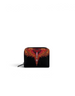Mini portafoglio DevidLabel Marcelo Burlon - County Of Milan in pelle Saffiano nera con stampa Fire Wings rossa