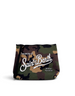 Pochette DevidLabel Aline W con stampa camouflage, chiusura a zip e logo Saint Barth bianco