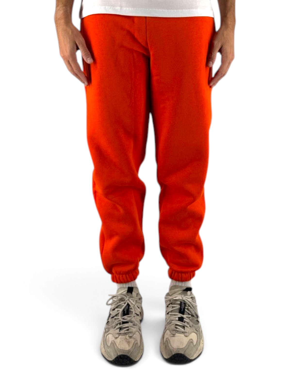 Pantaloni felpa arancioni Ko Samui in misto cotone con vestibilità regular fit e polsini elasticizzati