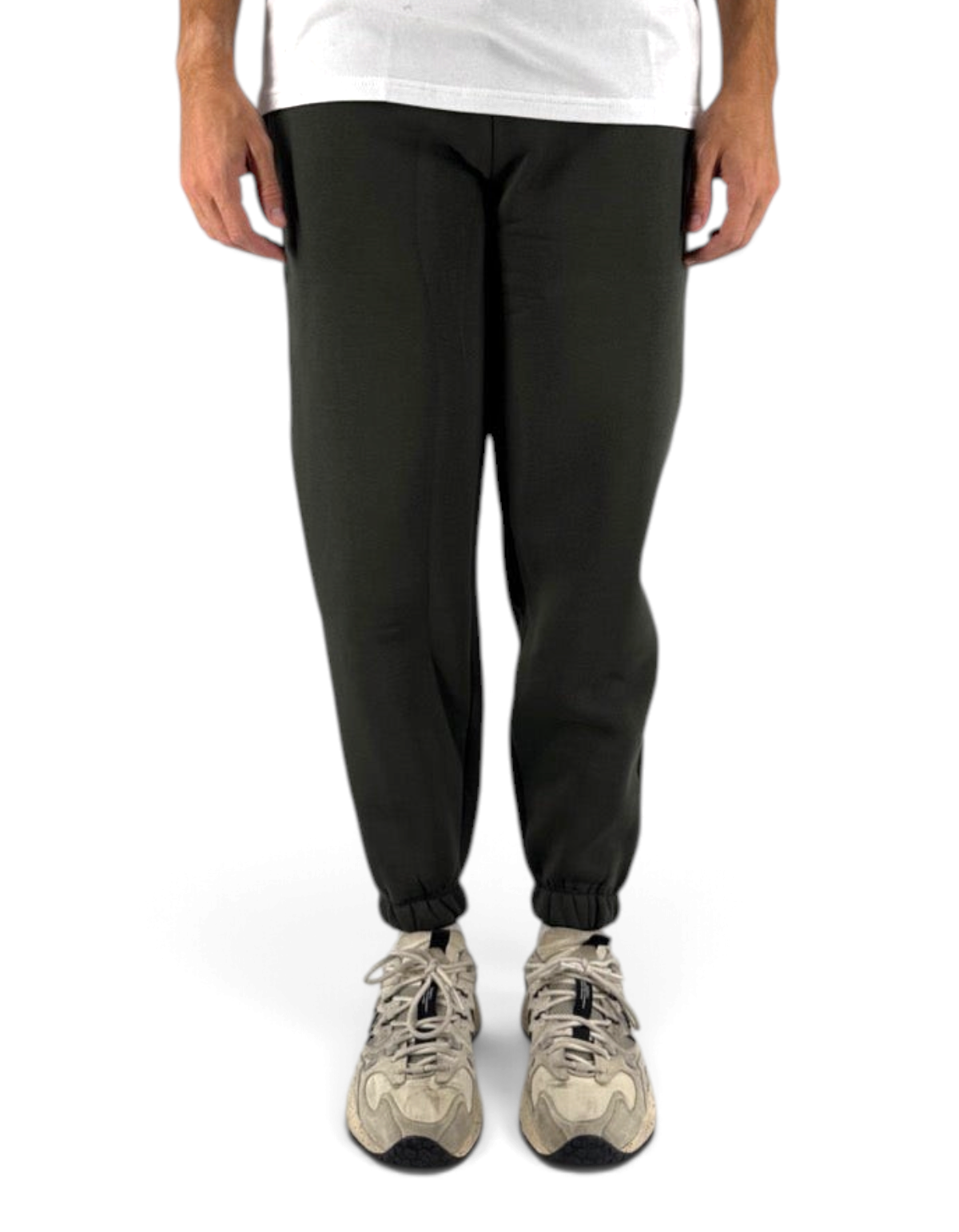 Pantaloni felpa uomo Ko Samui colore military in misto cotone con vestibilità regular fit e fondo elasticizzato