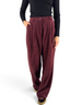 Pantaloni donna Distretto 12 modello Torino in velluto a coste color vino con vestibilità regular e vita alta