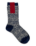 Calze da donna Red Sox Appeal in cotone con motivo jacquard blu jeans e dettagli a contrasto