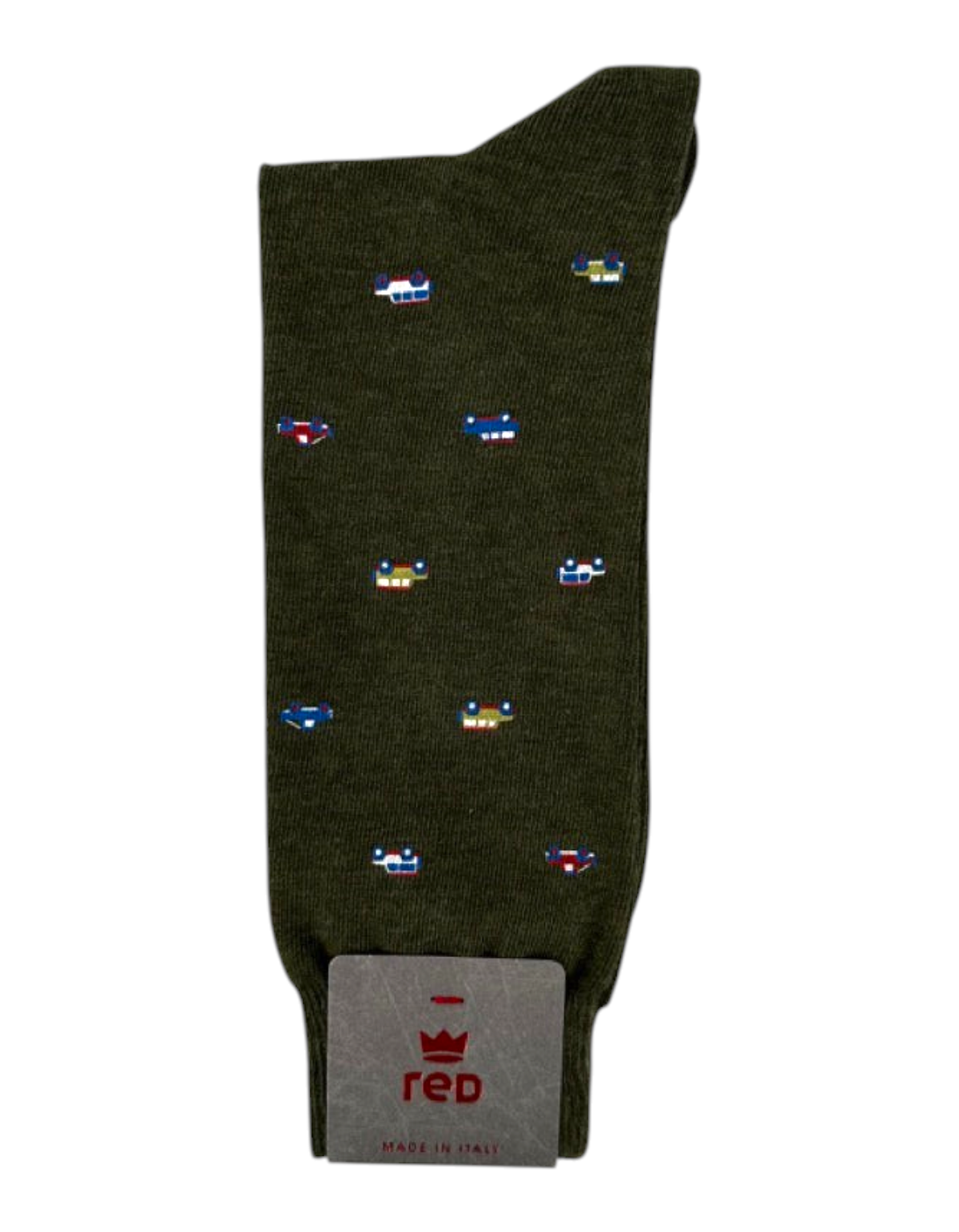 Calze uomo Red Sox Appeal in cotone verde militare con fantasia fuoristrada