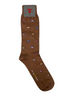 Calze uomo Red Sox Appeal color nocciola con fantasia di fuoristrada, realizzate in misto cotone.