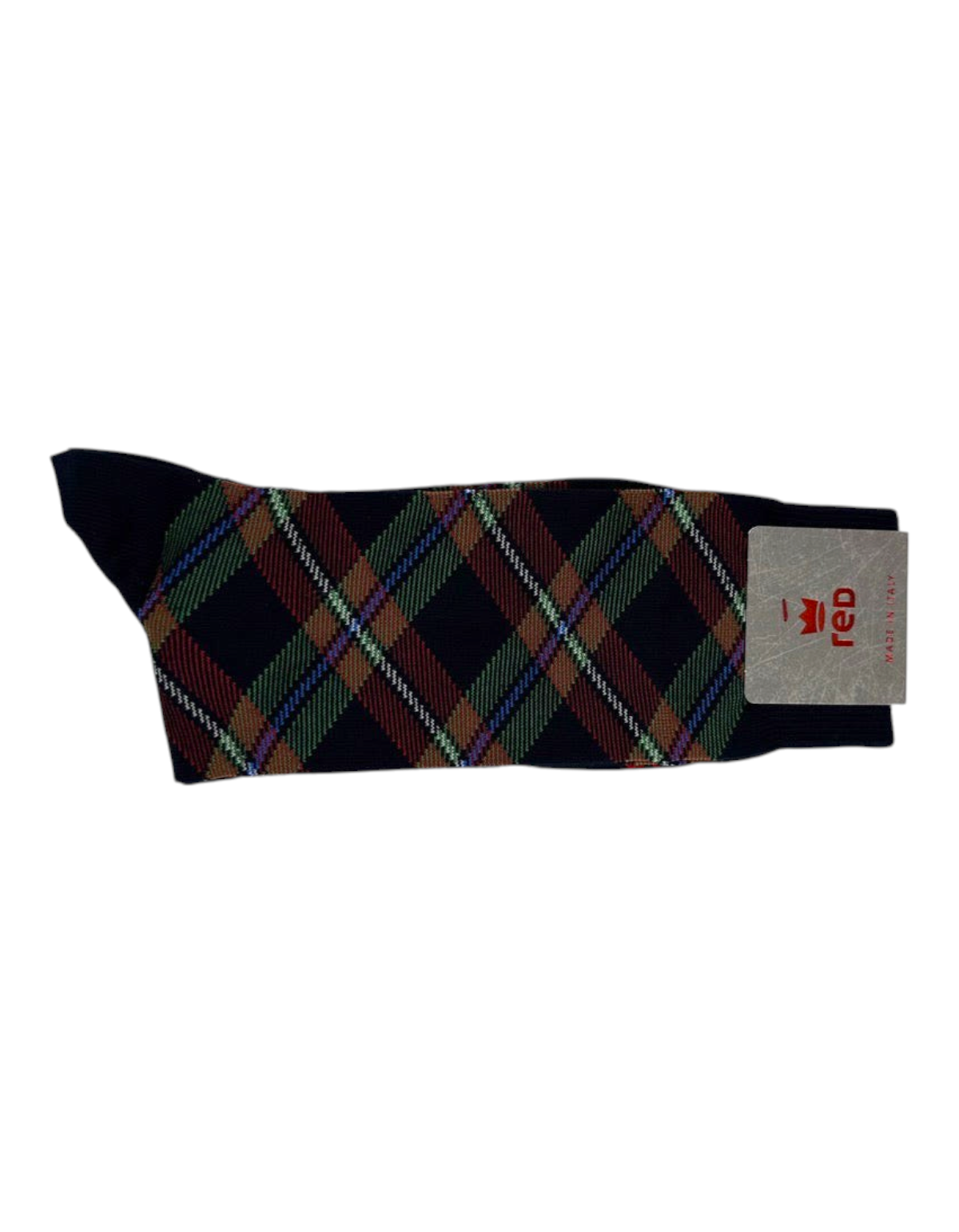 Calze da uomo Red Sox Appeal modello Tartan blu in misto cotone con motivo a quadri colorati