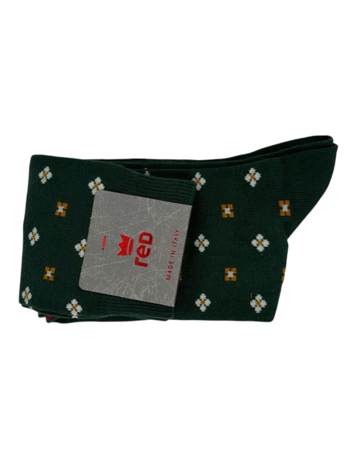 Set 2 Paia Calze Uomo Cravatta e Riga Verde