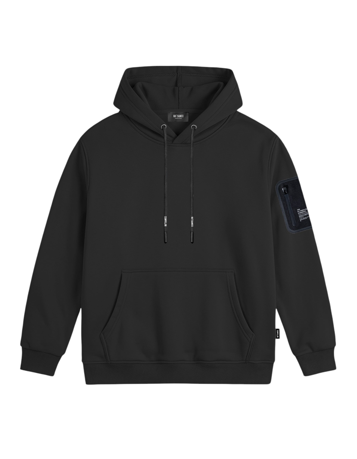 Ko Samui Repocket felpa con cappuccio nera - fronte