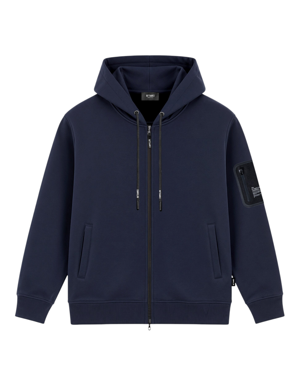 Ko Samui Repocket felpa full zip navy - fronte