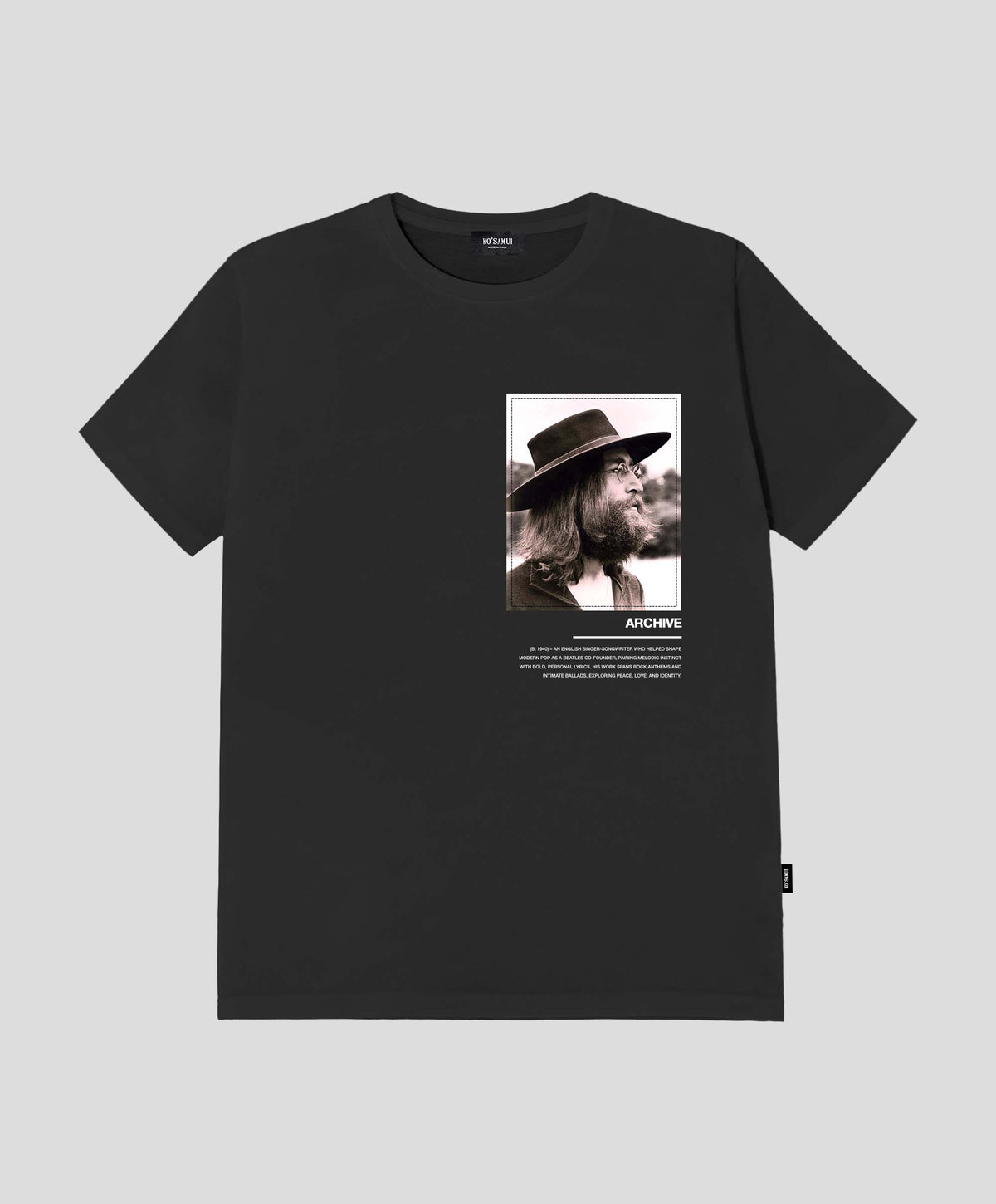 Ko Samui Lennon Music T-Shirt nera - fronte