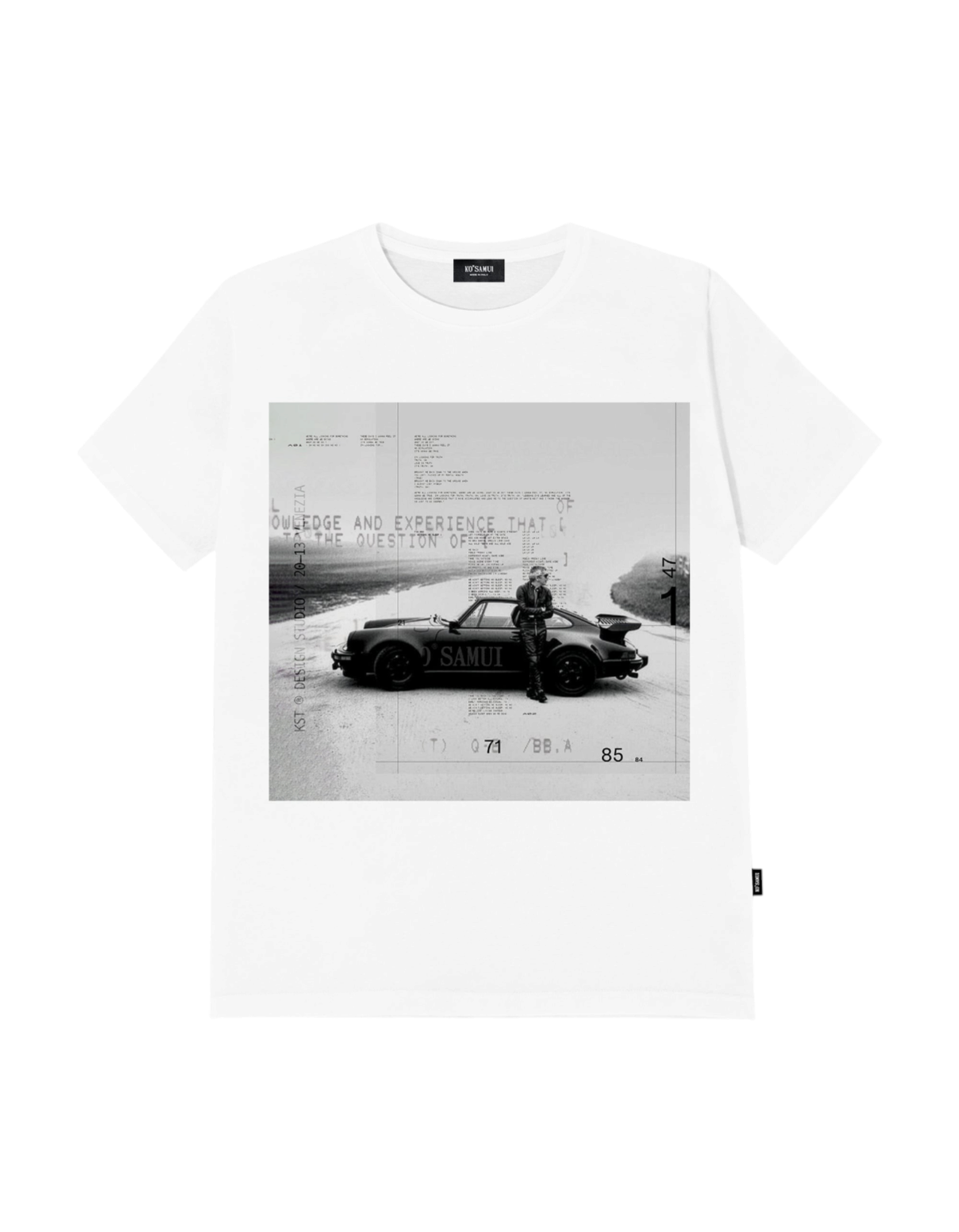 Ko Samui Nowhere Graphic T-Shirt bianca - fronte