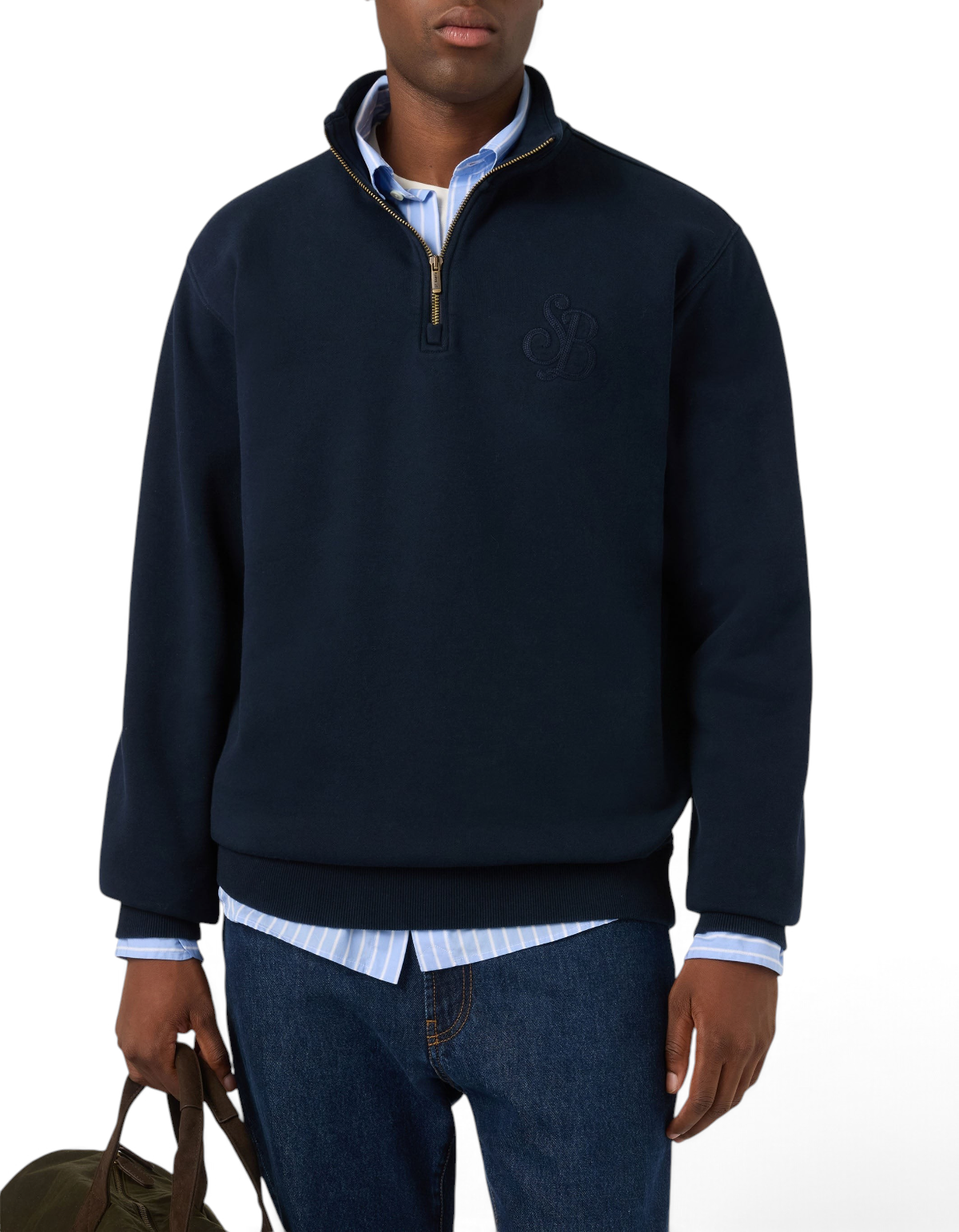 Felpa Half-Zip Kenneth Raw SB Legacy Blu - immagine 2