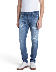 Anbass Slim-Fit Jeans Medium Blue - vista F