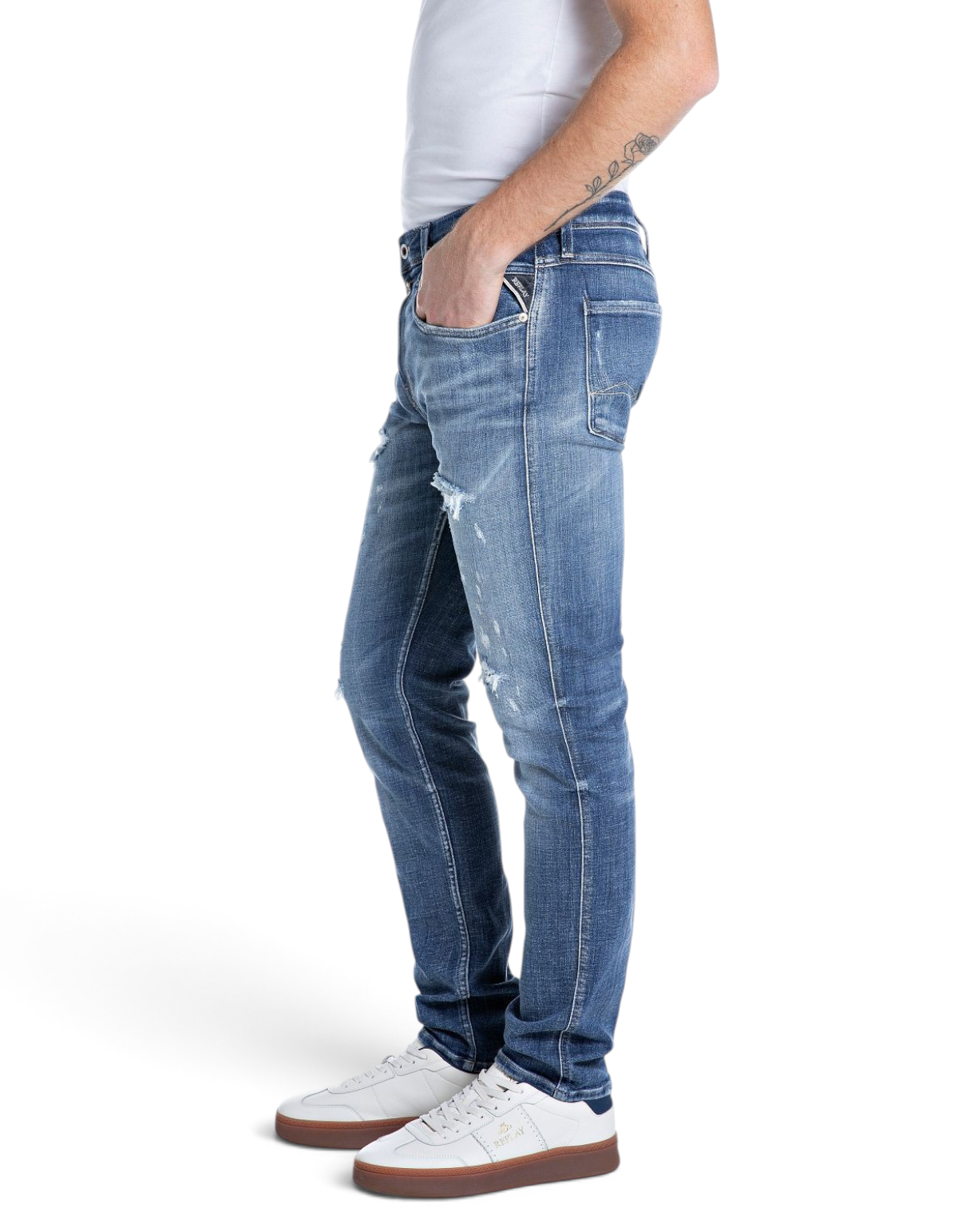 Anbass Slim-Fit Jeans Medium Blue - vista S