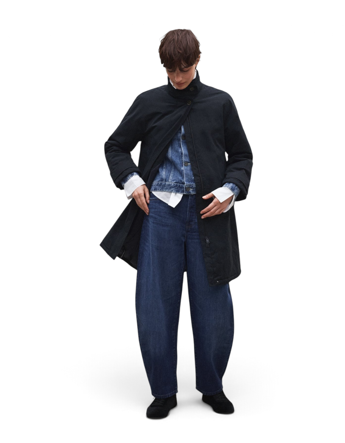 Giacca Lunga Nebu Dark Navy Ecoalf - foto 2
