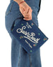 Aline Sangallo Denim Flowers Clutch