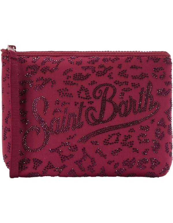 Pochette Aline Strass Leopard 45