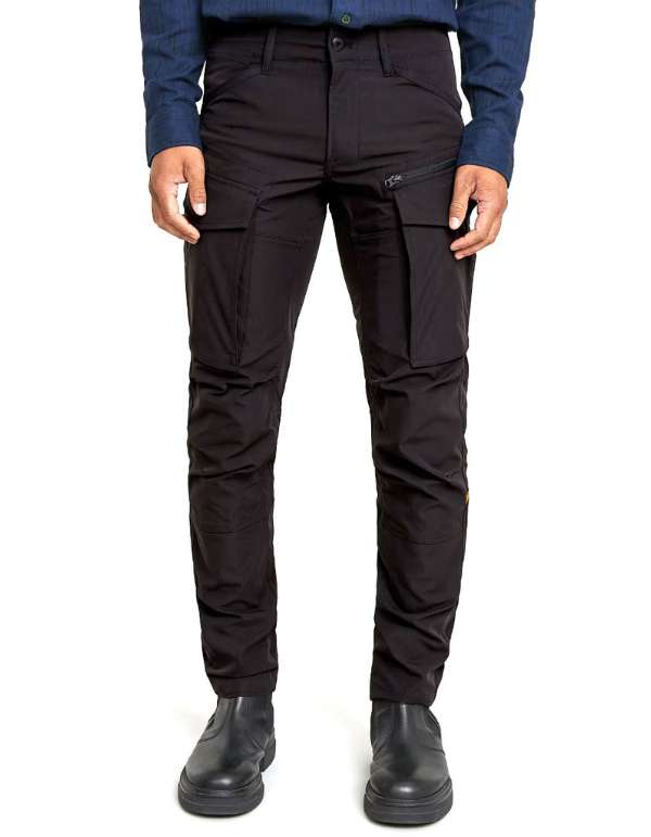 Rovic Zip 3D Regular Tapered Dk Black Pants