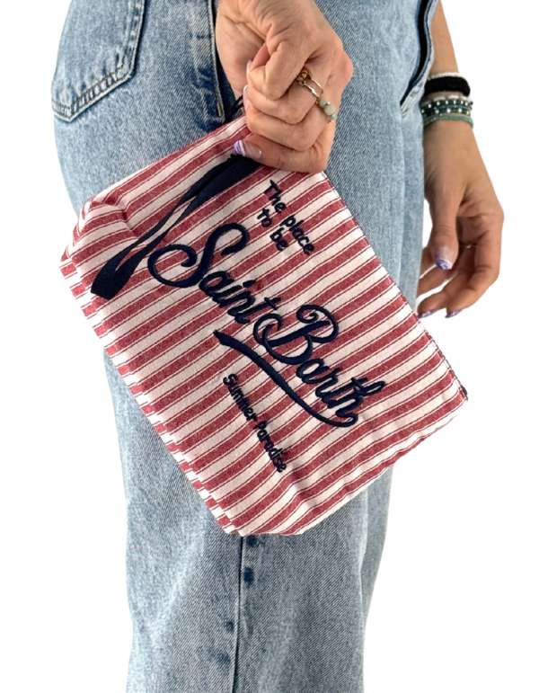 Aline Cotton Micro Tiny V Stripes Clutch 41 Emb